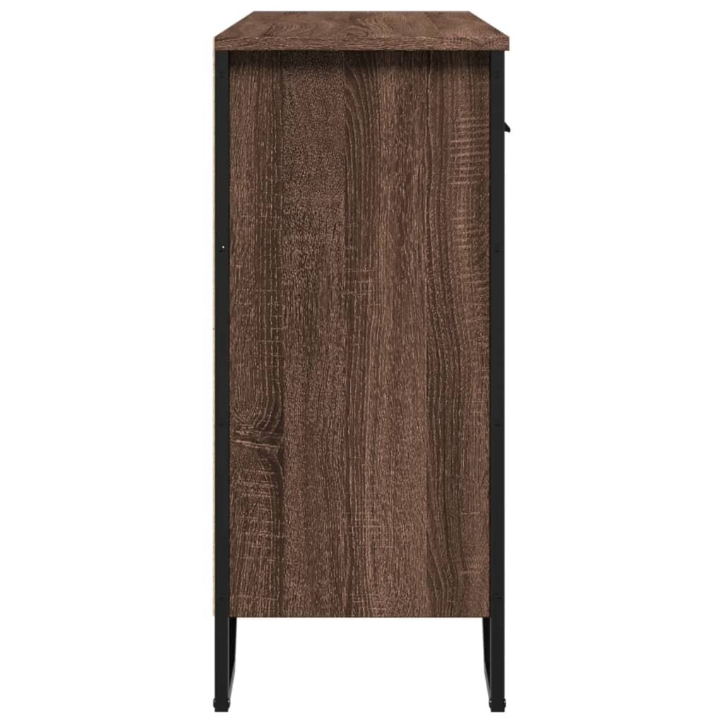 Dulap, stejar maro, 97x32,5x74,5 cm, lemn prelucrat