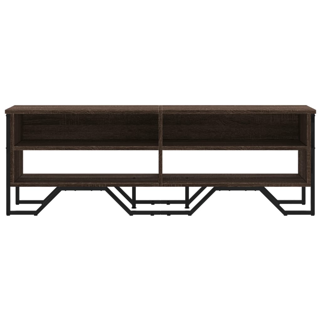 Dulap TV, stejar maro, 122x34x41 cm, lemn prelucrat