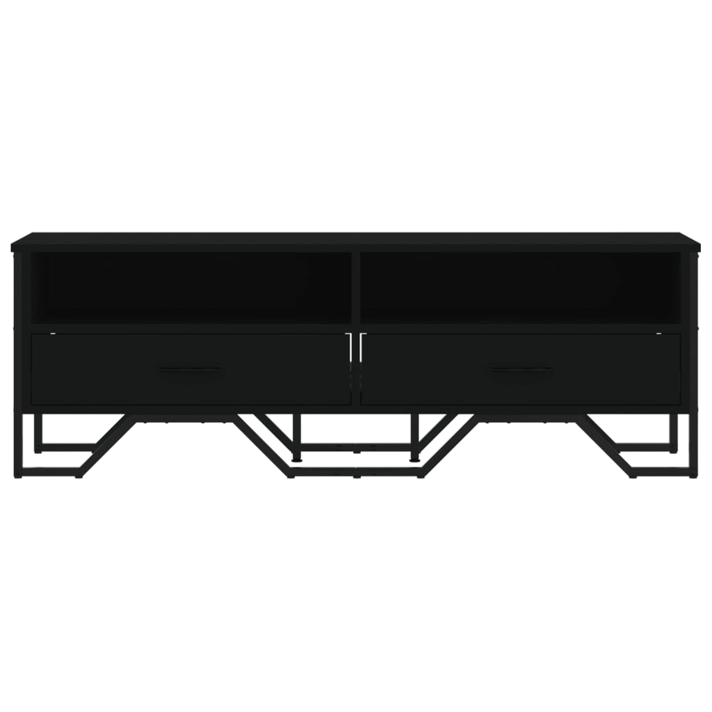 Dulap TV, negru, 122x34x41 cm, lemn prelucrat