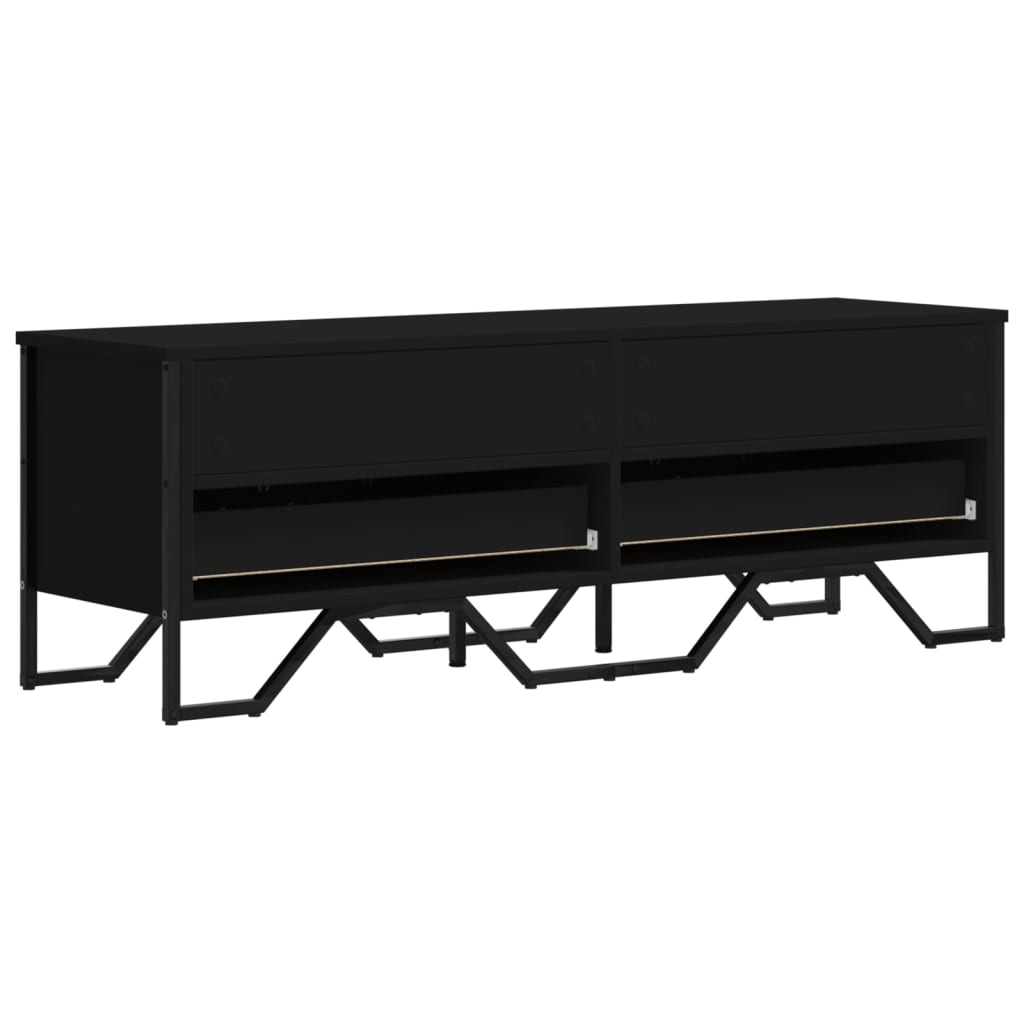 Dulap TV, negru, 122x34x41 cm, lemn prelucrat