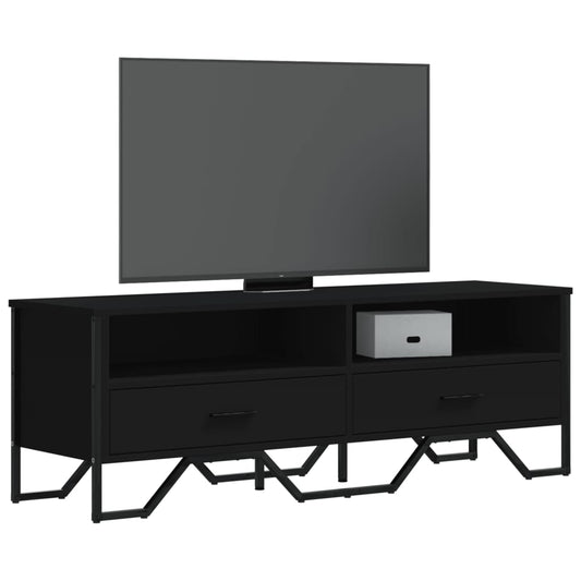 Dulap TV, negru, 122x34x41 cm, lemn prelucrat