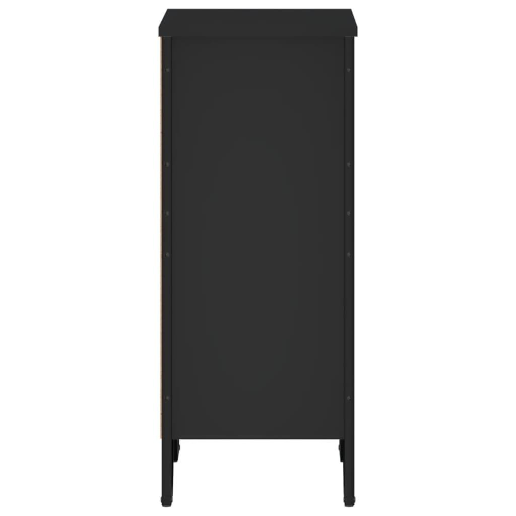 Bibliotecă, negru, 50x31x74,5 cm, lemn prelucrat