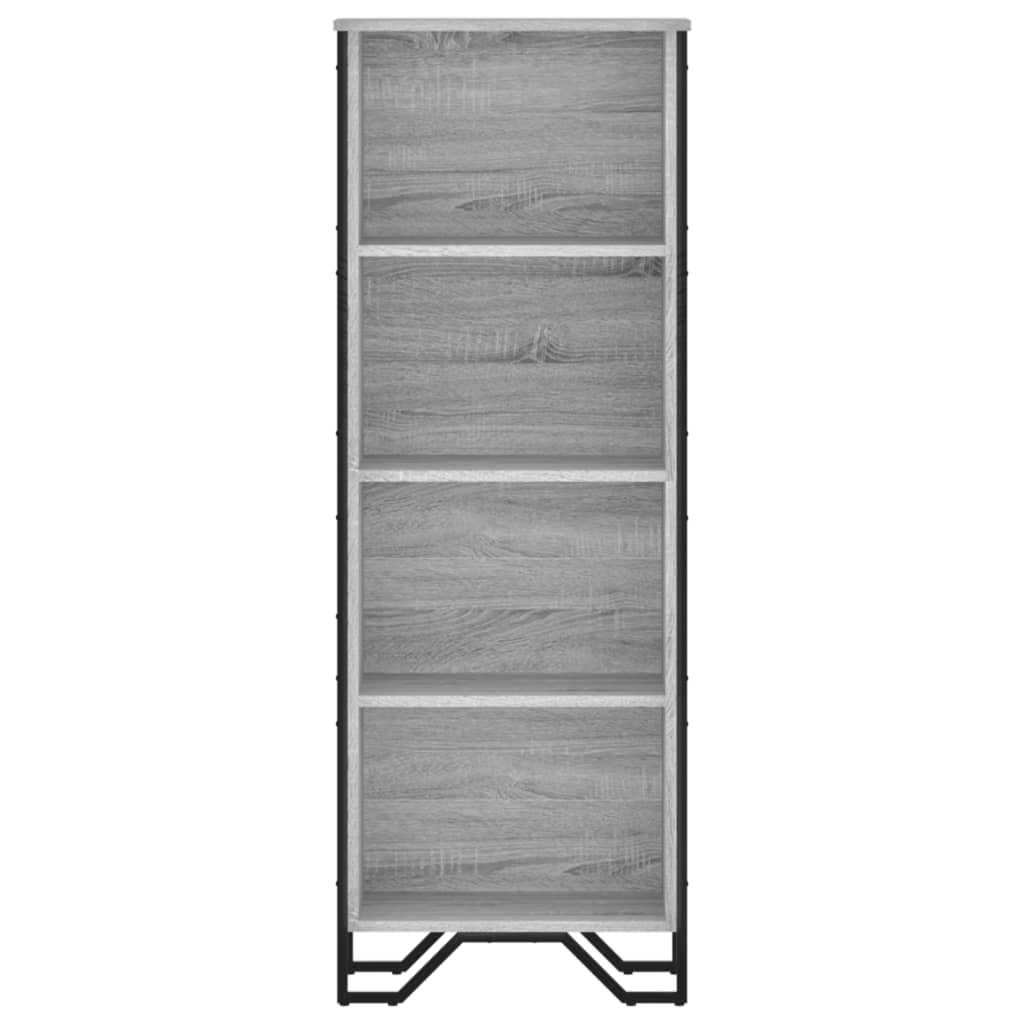Bibliotecă, gri sonoma, 50x31x137,5 cm, lemn prelucrat