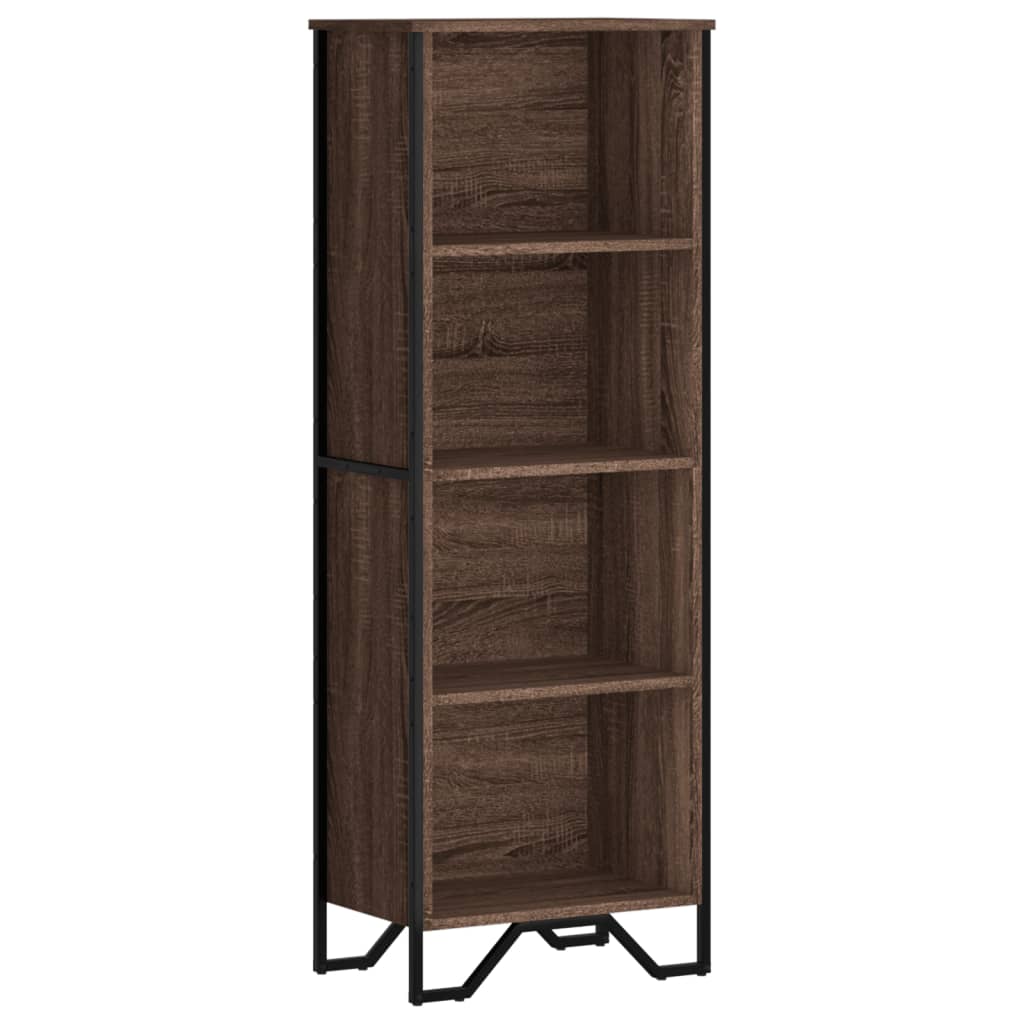 Bibliotecă, stejar maro, 50x31x137,5 cm, lemn prelucrat