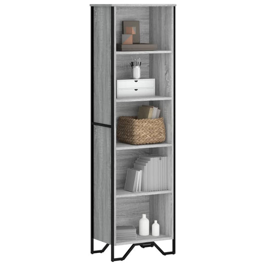 Bibliotecă, gri sonoma, 50x31x169 cm, lemn prelucrat