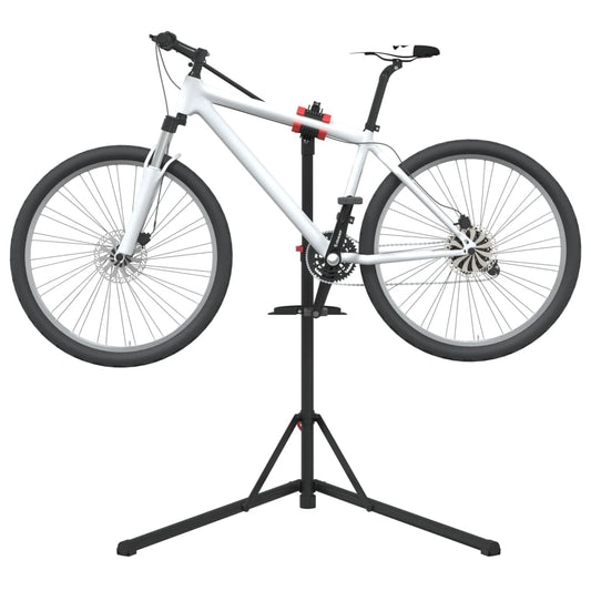 Suport reparare biciclete pliabil reglabil 92-152 cm roșu oțel