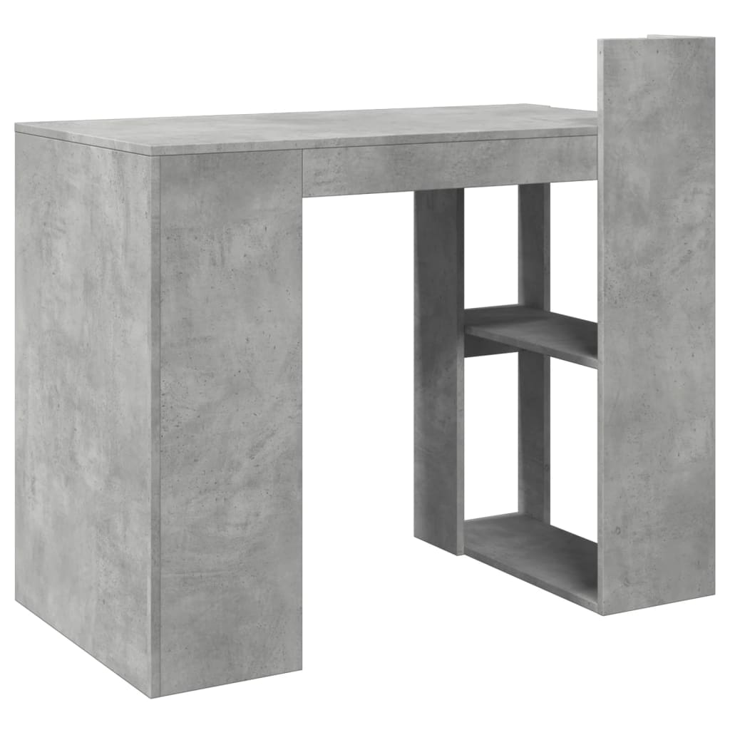 Birou, gri beton, 103,5x56,5x94 cm, lemn prelucrat