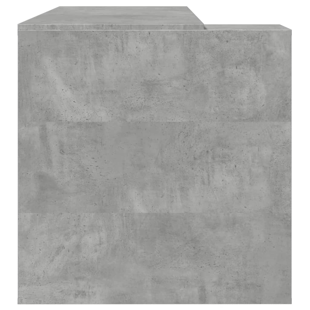 Birou, gri beton, 123,5x73,5x75 cm, lemn prelucrat