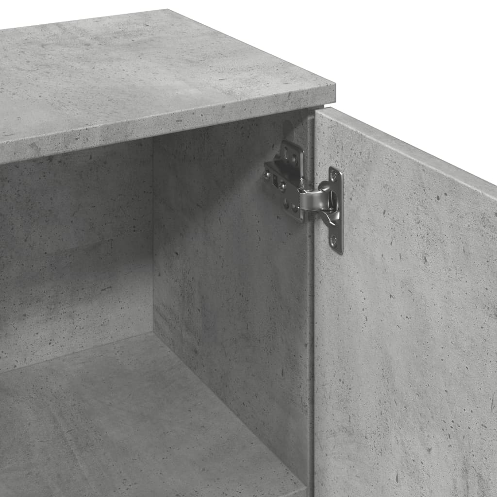 Dulap, gri beton, 90,5x29,5x65 cm, lemn prelucrat