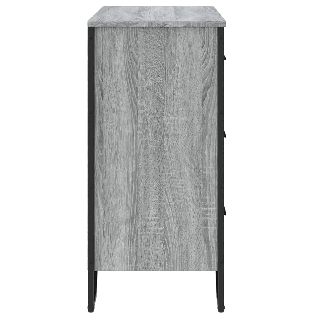Comodă cu sertare, gri sonoma 91x35,5x74,5 cm lemn prelucrat