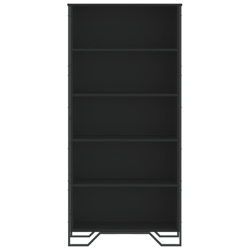 Bibliotecă, negru, 80x31x169 cm, lemn prelucrat