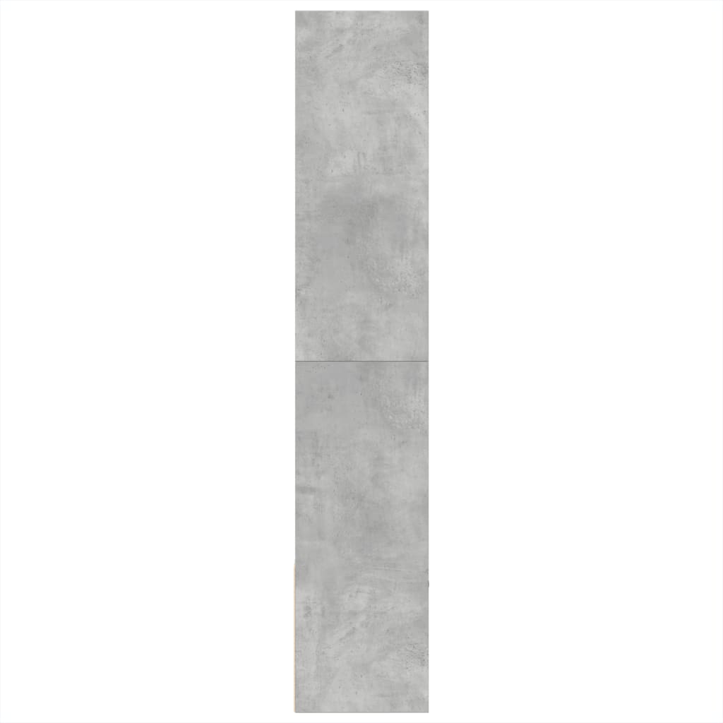 Bibliotecă, gri beton, 100x36x189 cm, lemn prelucrat