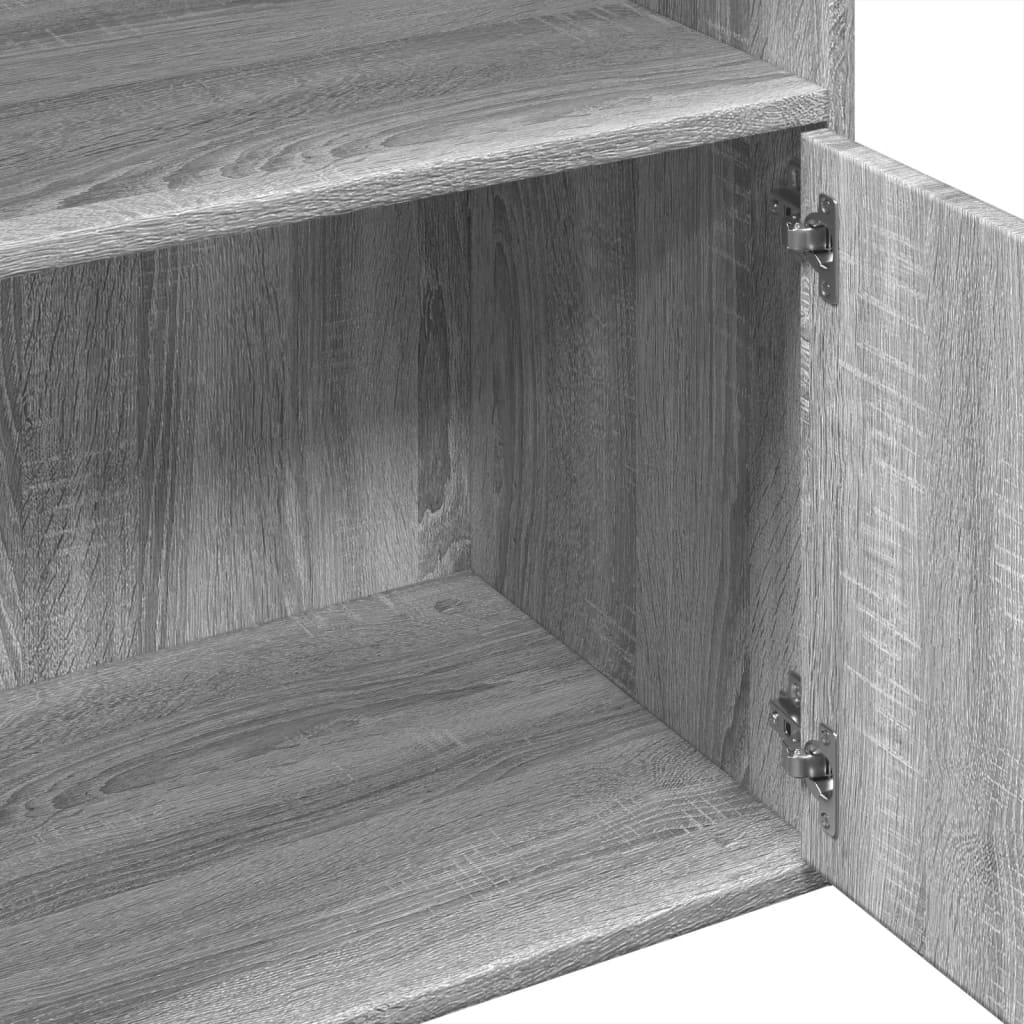Bibliotecă, gri sonoma, 100x36x189 cm, lemn prelucrat