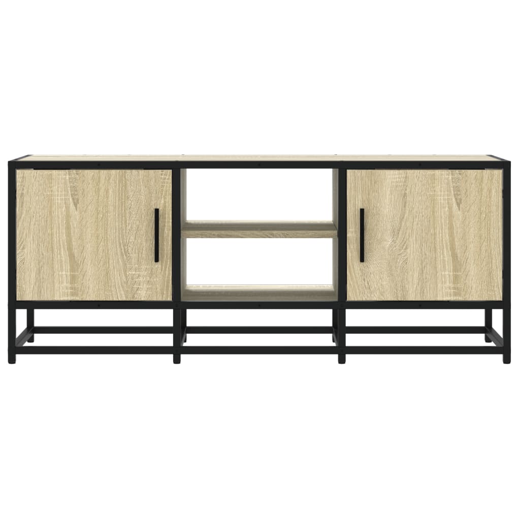 Dulap TV, stejar sonoma, 100x35x41 cm, lemn prelucrat și metal