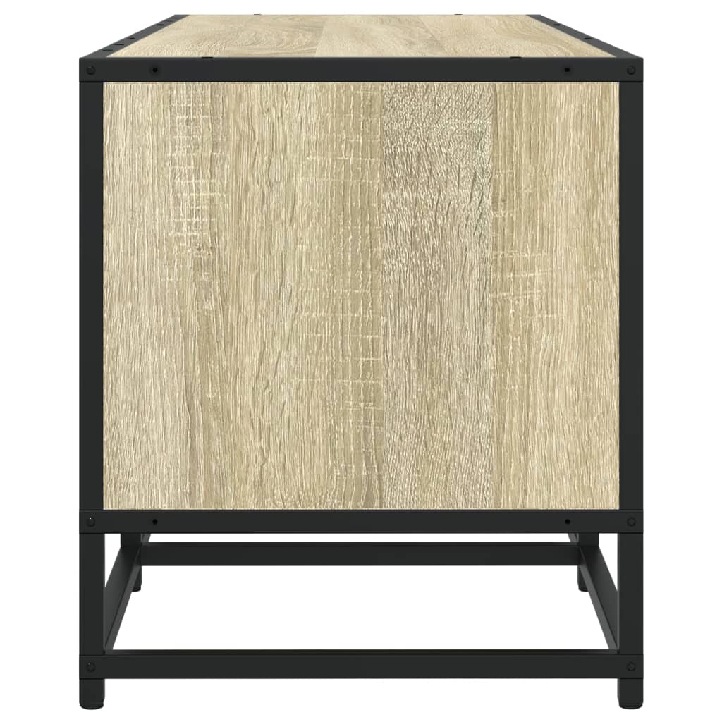 Dulap TV, stejar sonoma, 100x35x41 cm, lemn prelucrat și metal