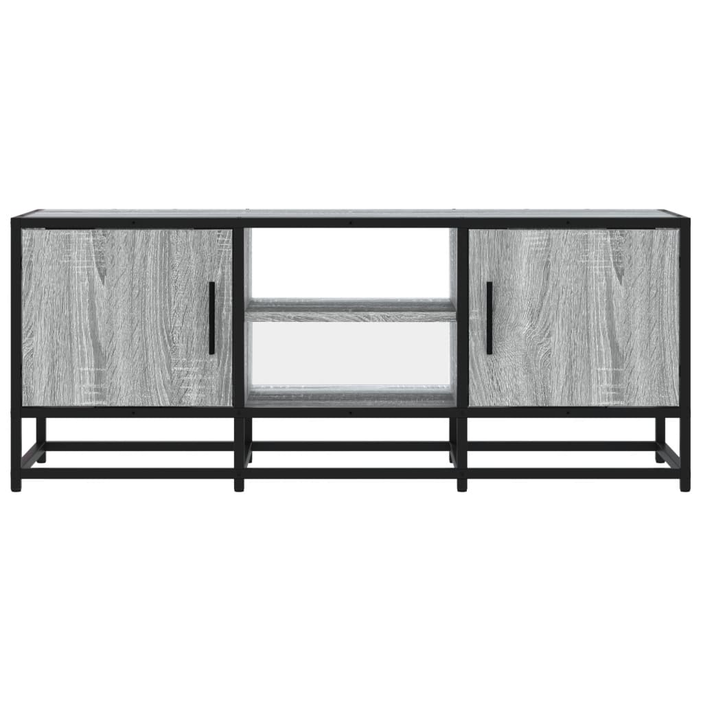 Dulap TV, gri sonoma, 100x35x41 cm, lemn prelucrat și metal