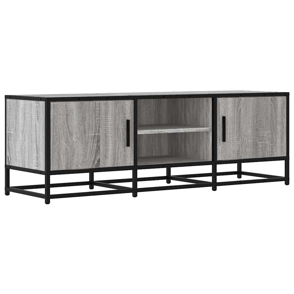 Dulap TV, gri sonoma, 120x35x41 cm, lemn prelucrat și metal