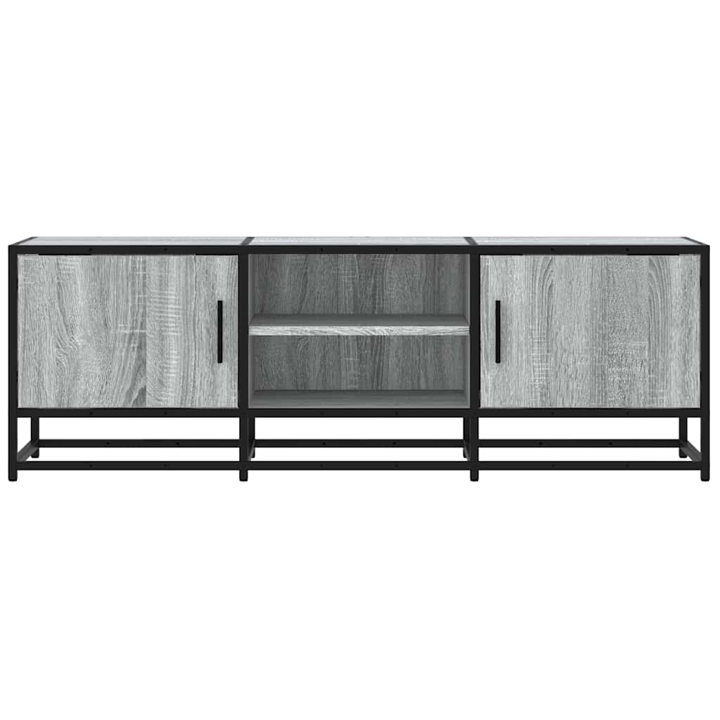 Dulap TV, gri sonoma, 120x35x41 cm, lemn prelucrat și metal