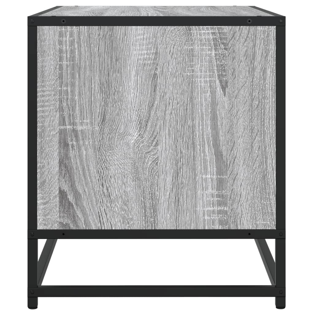 Dulap TV, gri sonoma, 91x40x46 cm, lemn prelucrat și metal