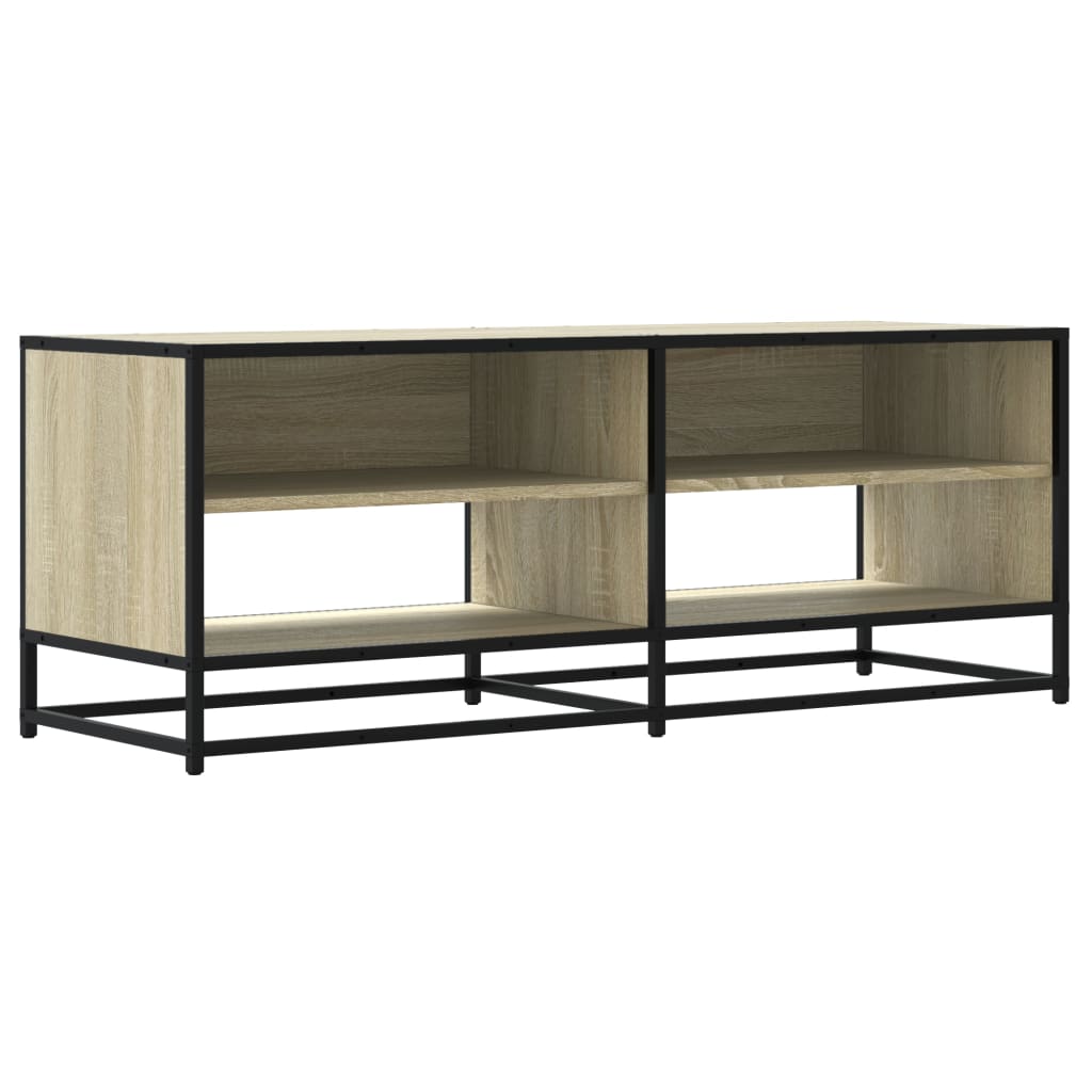 Dulap TV stejar sonoma, 120,5x40x46 cm, lemn prelucrat și metal