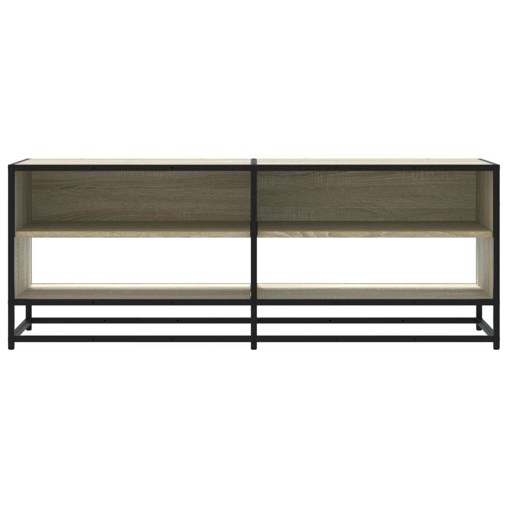 Dulap TV stejar sonoma, 120,5x40x46 cm, lemn prelucrat și metal
