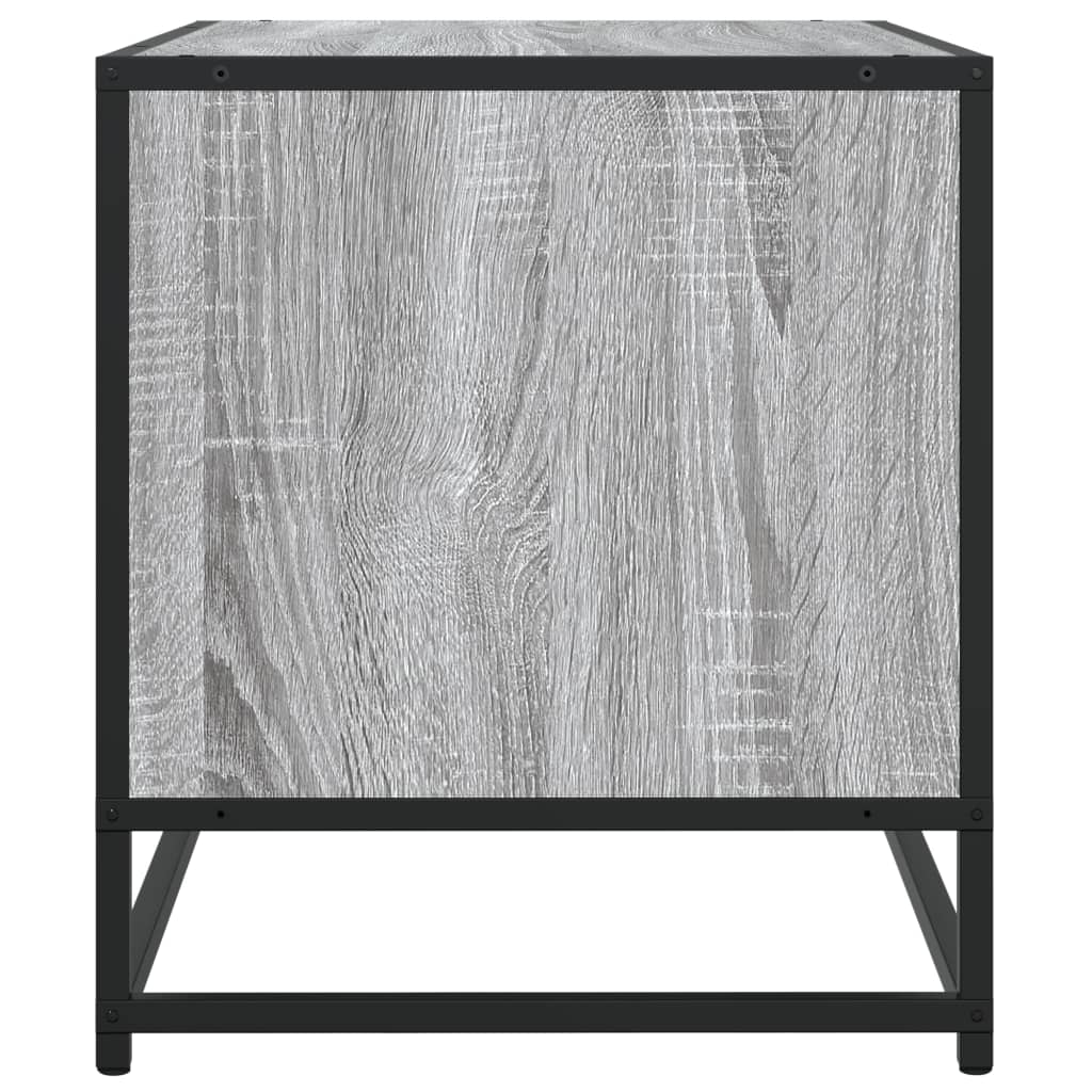 Dulap TV, gri sonoma, 120,5x40x46 cm, lemn prelucrat și metal