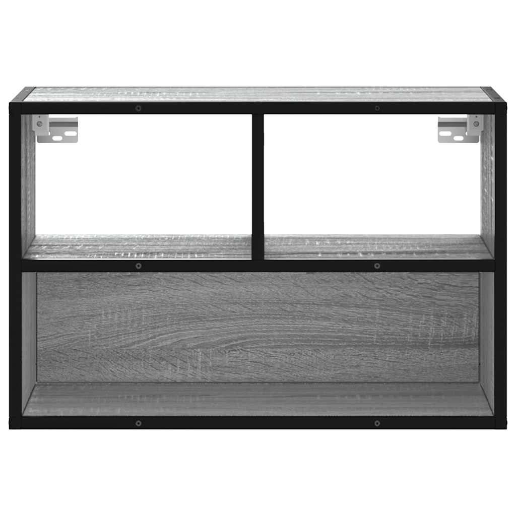 Dulap TV, gri sonoma, 60x31x39,5 cm, lemn prelucrat și metal