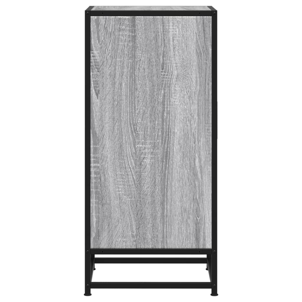 Dulap, gri sonoma, 35,5x35x76 cm, lemn prelucrat și metal