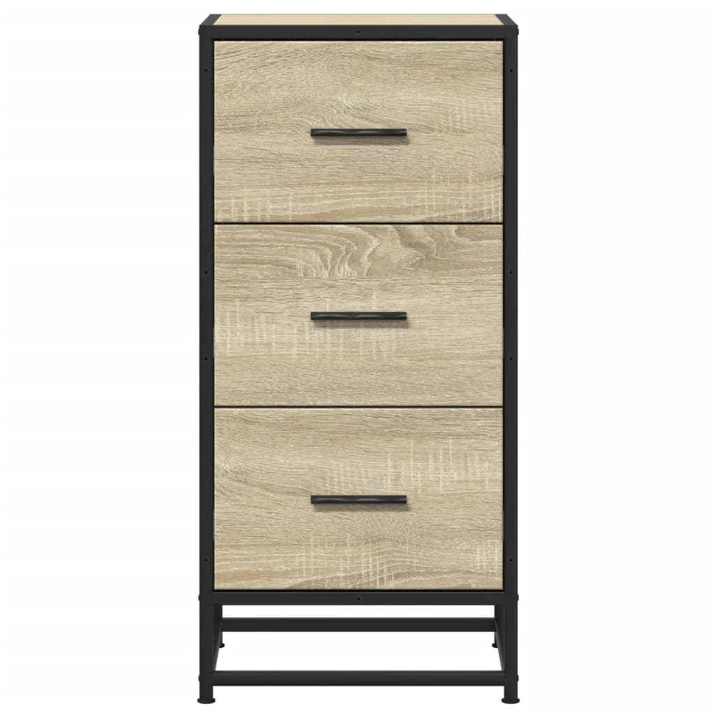Dulap, stejar sonoma, 35,5x35x76 cm, lemn prelucrat și metal