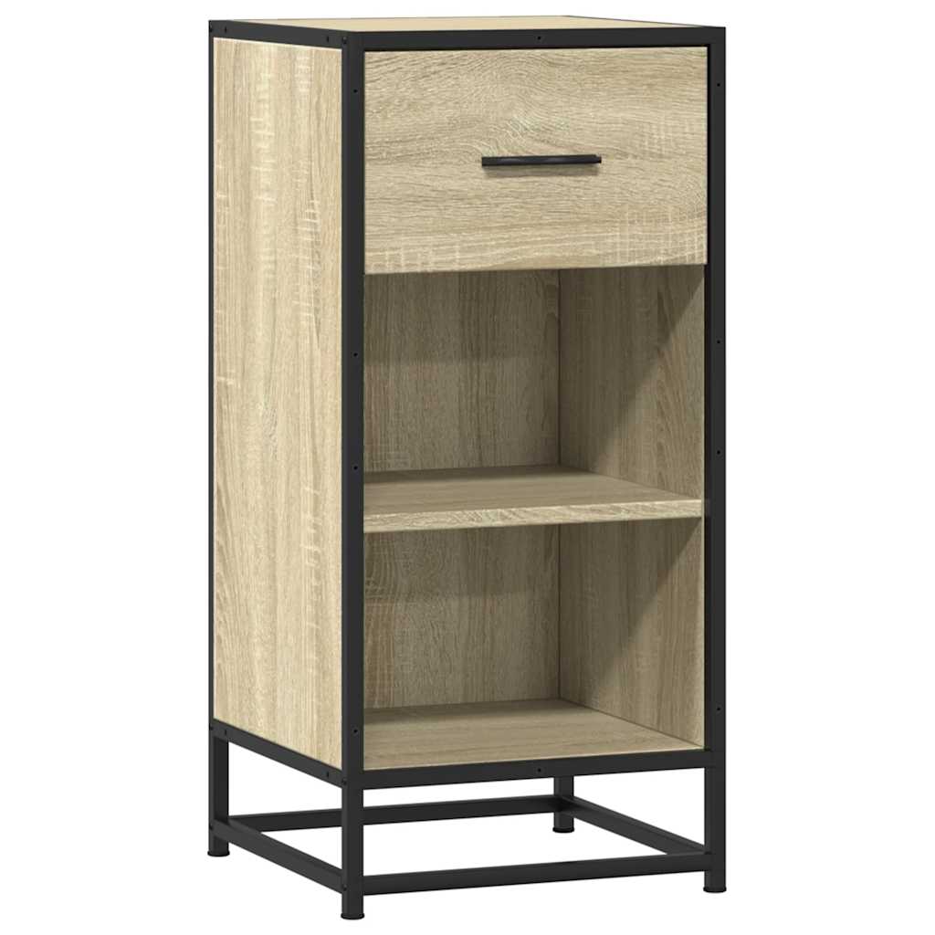 Dulap, stejar sonoma, 35,5x35x76 cm, lemn prelucrat și metal
