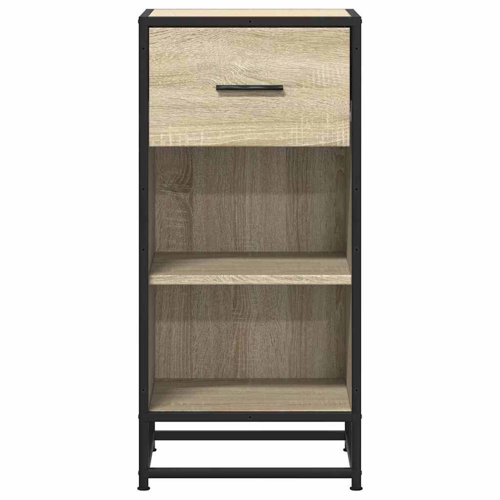 Dulap, stejar sonoma, 35,5x35x76 cm, lemn prelucrat și metal