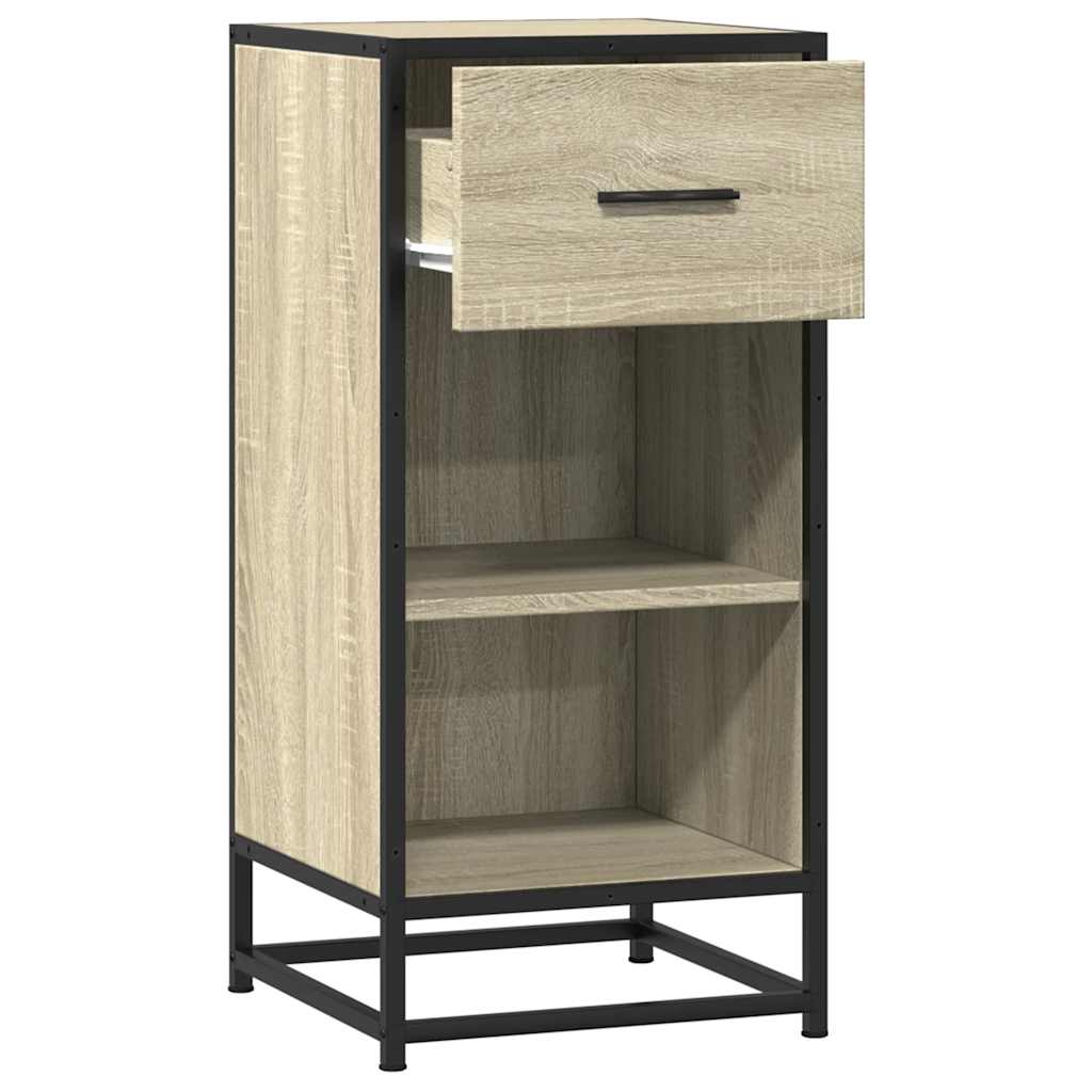 Dulap, stejar sonoma, 35,5x35x76 cm, lemn prelucrat și metal