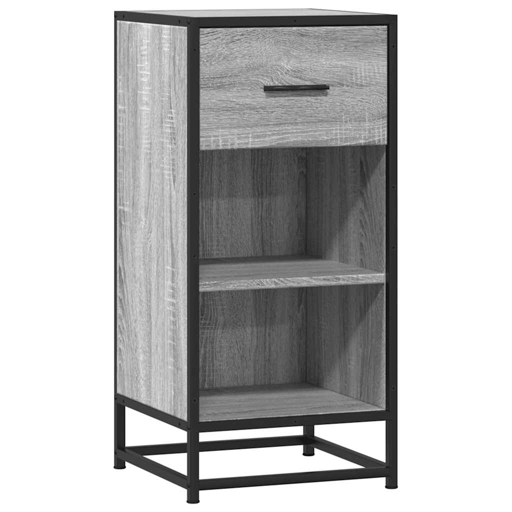 Dulap, gri sonoma, 35,5x35x76 cm, lemn prelucrat și metal