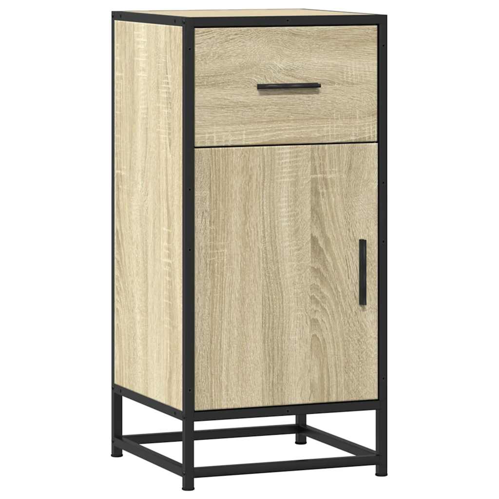 Dulap, stejar sonoma, 35,5x35x76 cm, lemn prelucrat și metal