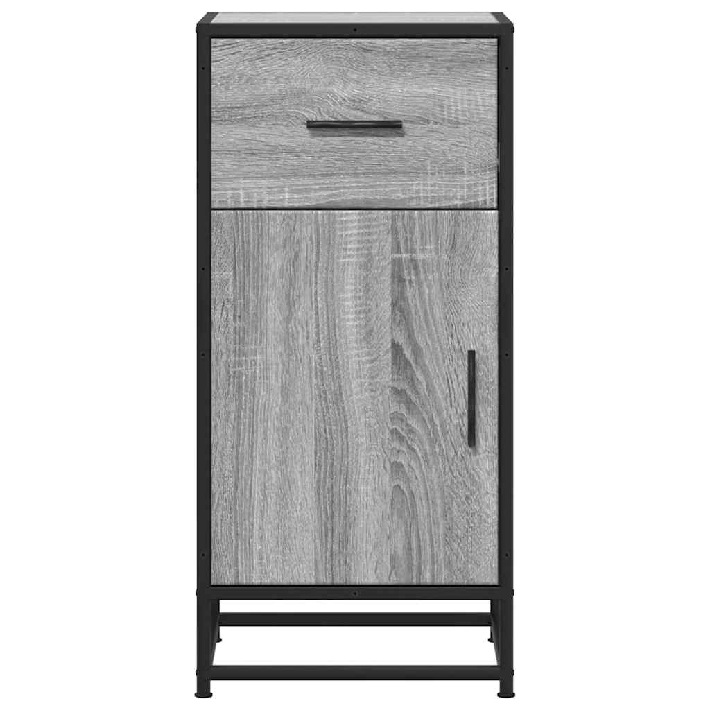 Dulap, gri sonoma, 35,5x35x76 cm, lemn prelucrat și metal