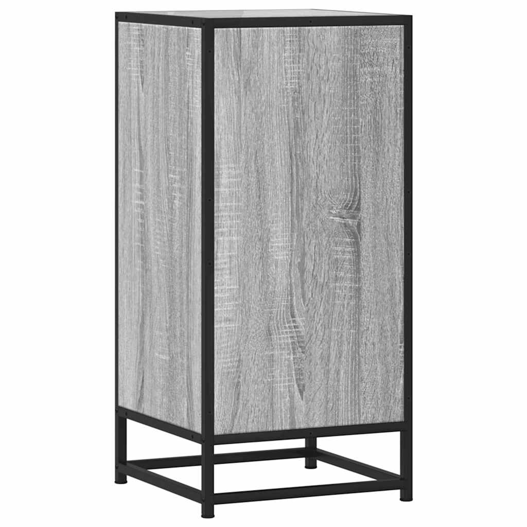 Dulap, gri sonoma, 35,5x35x76 cm, lemn prelucrat și metal