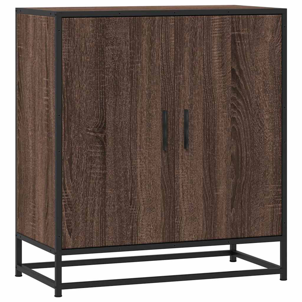 Dulap, stejar maro, 68x35x76 cm, lemn prelucrat și metal