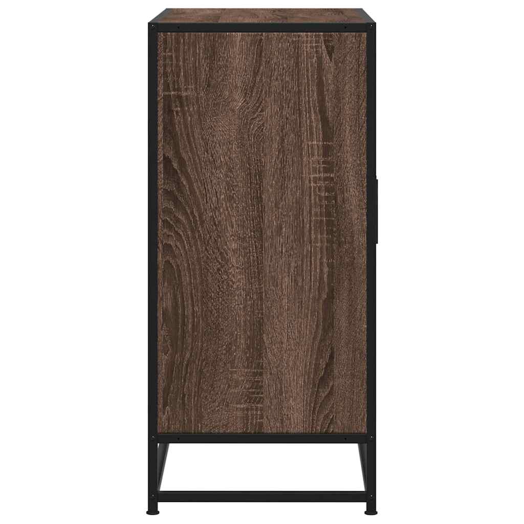 Dulap, stejar maro, 68x35x76 cm, lemn prelucrat și metal