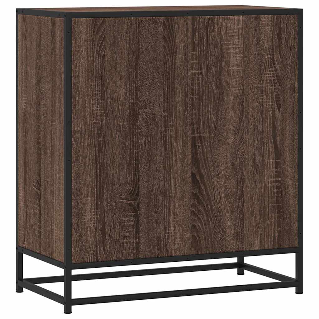 Dulap, stejar maro, 68x35x76 cm, lemn prelucrat și metal