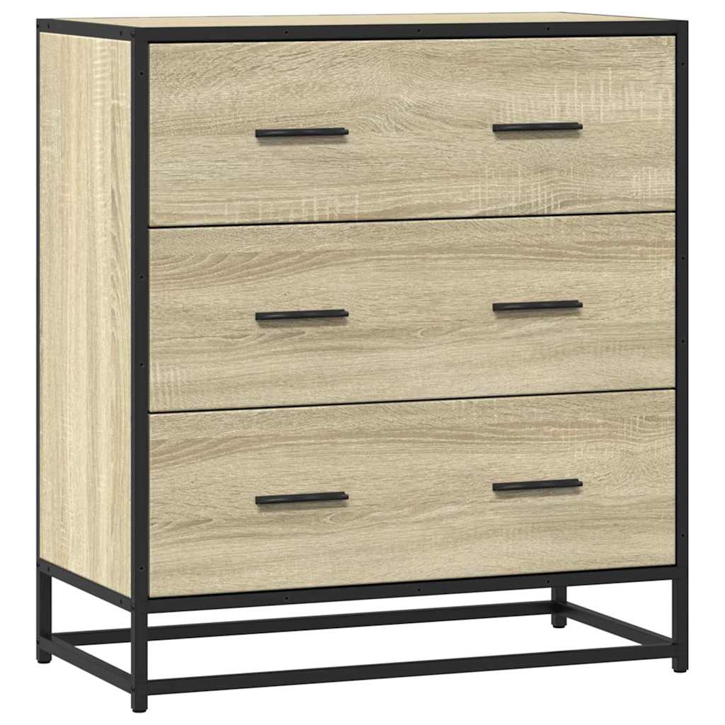 Dulap, stejar sonoma, 68x35x76 cm, lemn prelucrat și metal