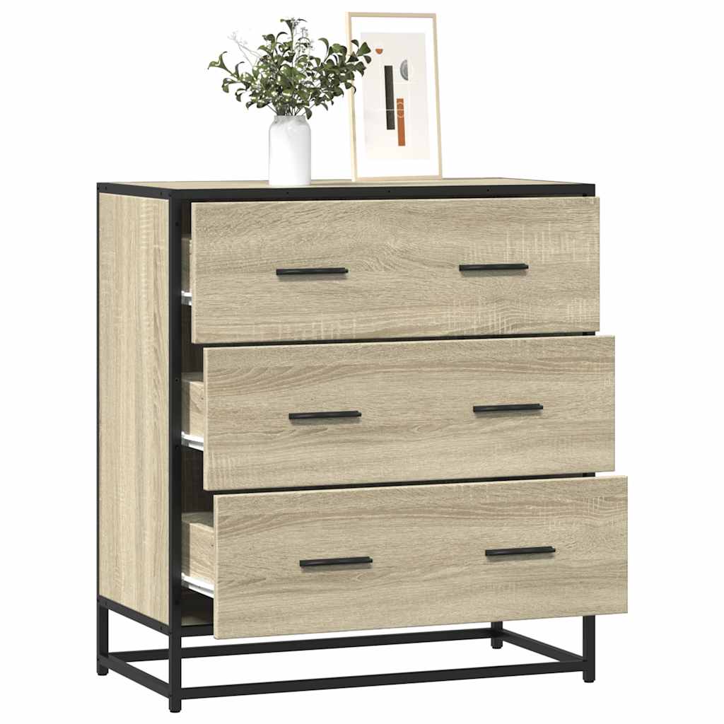 Dulap, stejar sonoma, 68x35x76 cm, lemn prelucrat și metal