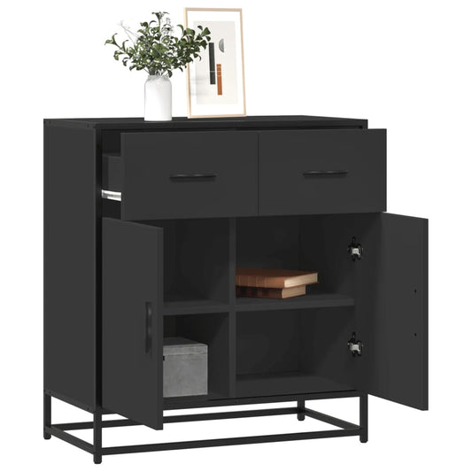 Bufetă neagră 68x35x76 cm lemn prelucrat