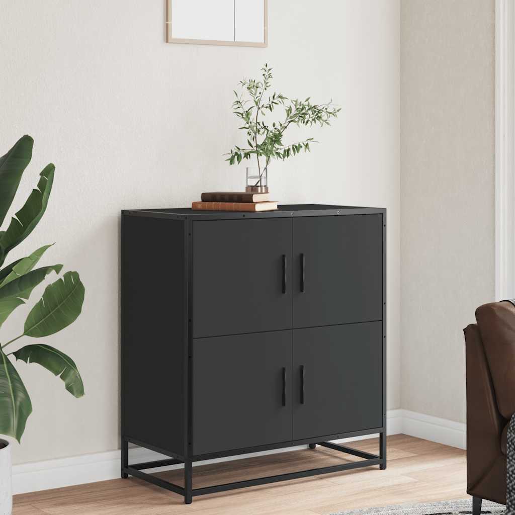 Bufetă neagră 68x35x76 cm lemn prelucrat