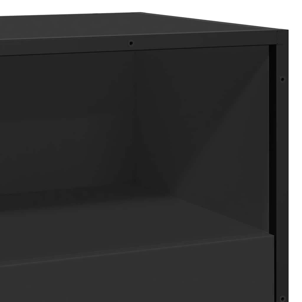 Bufetă neagră 68x35x76 cm lemn prelucrat