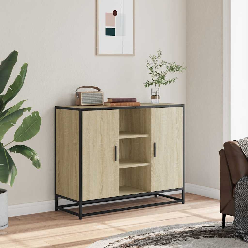 Dulap, stejar sonoma, 92x35x76 cm, lemn prelucrat