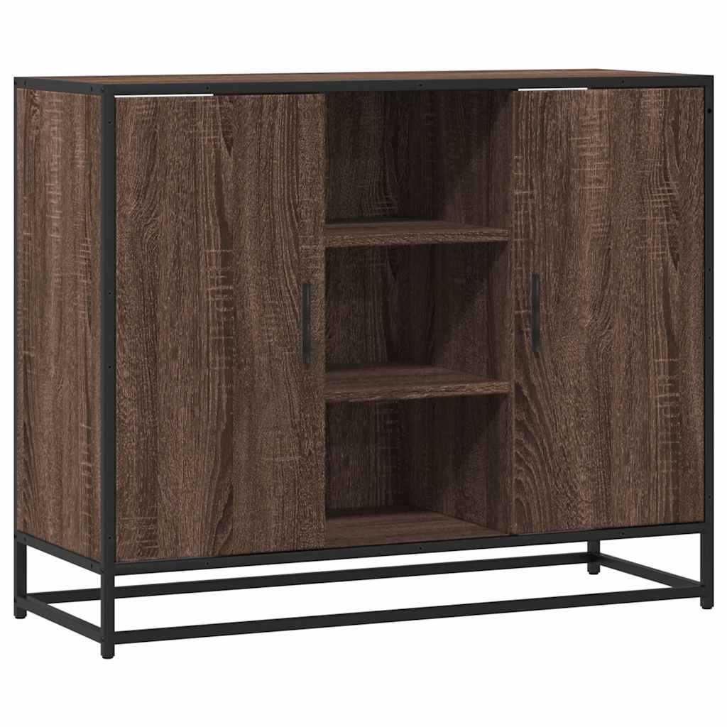 Dulap, stejar maro, 92x35x76 cm, lemn prelucrat