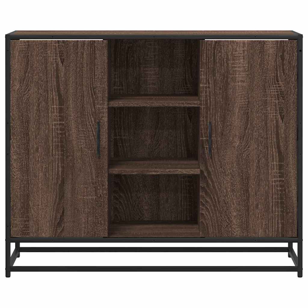 Dulap, stejar maro, 92x35x76 cm, lemn prelucrat