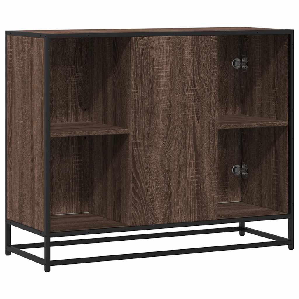 Dulap, stejar maro, 92x35x76 cm, lemn prelucrat