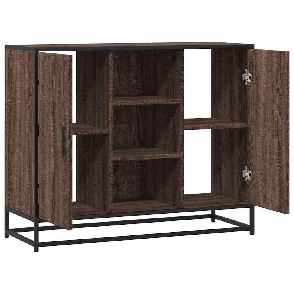 Dulap, stejar maro, 92x35x76 cm, lemn prelucrat