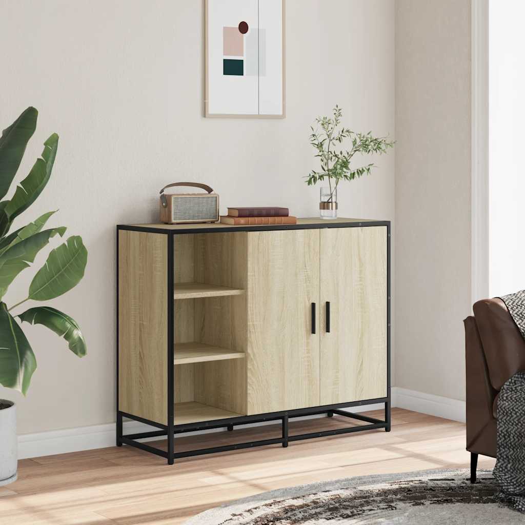 Dulap, stejar sonoma, 92x35x76 cm, lemn prelucrat